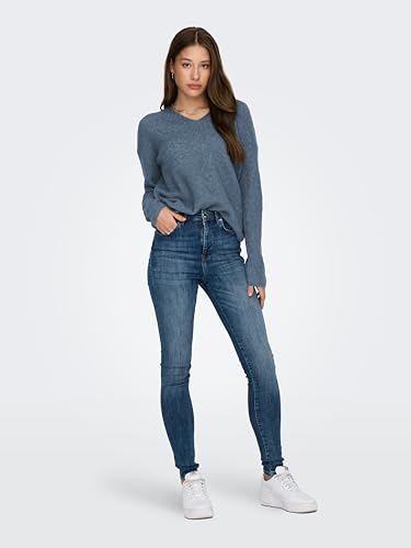 ONLY Damen ONLCAMILLA V-Neck Strickpullover 2-Pack, Blue Mirage Melange/Dark Grey Melange, M 4