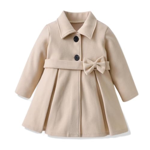 Toddler Baby Girl Clothes Jacket Coat Long Sleeve Solid Color Buttons Dress Coat Fall Winter Outfit