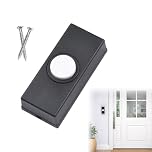 Black Wired Doorbell Button with 2pcs Screws Universal Doorbell Wired Button Replacement for Home Garage Warehouse Wall Mounted Plastic Door Bell Push