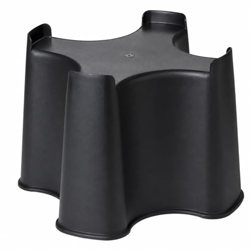 Black Slimline Water Butt Stand - Outdoor Garden Plastic Stand For Slimline 100L Water Butts - One Piece Space Saver Waterbutt Stand.