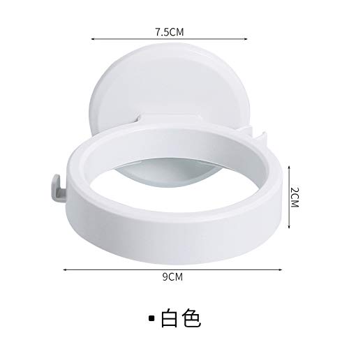 Xiao Hua 2-Piece Hair Dryer Rack, Non Perforated Bathroom Hair Dryer Rack, Wall Mounted Storage Rack, Hair Dryer Rack, Bathroom Duct Rack (White)