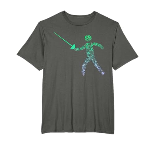 Boys Fencing Icons Shirts - Camiseta de esgrima para niños, manga larga, negro, talla S, unisex, retro, transpirable