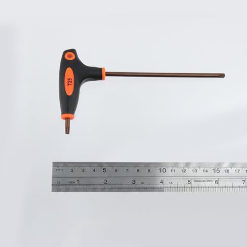 Image of Antrader T25 Torx Screwdriver,S2 Steel Anti Tamper Proof Torx Key-2Pcs | T-Handle Dual End Wrench,Long /Short Arm Design,With Hanging Hole,6.10 Inch Long