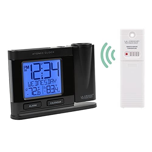 La Crosse Technology 616-41667-INT Black Atomic Projection Alarm Clock thumb #2