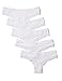 Iris & Lilly Damen Tanga-Unterwäsche Baumwolle und Spitze, 5er-Pack, Weiß, 38