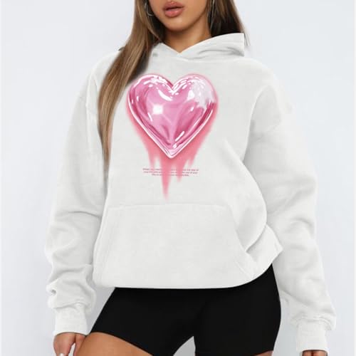 Mens Graphic Hoodies Heart Printed Vintage Streetwear Sweatshirt Aesthetic Design With Pockets Love Fleece Pullover3