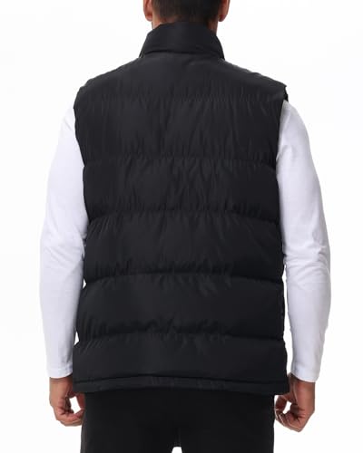 Image of TUVEKE Men's Puffer Vest Sherpa Lined Outdoor Zipper Fleece Vest Warm Sleeveless Men Winter Jackets Water-Resistant M-3XL