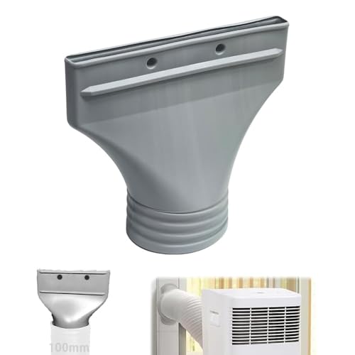 Klimaanlage Abluftschlauch Adapter Flach, Abluftschlauch Klimagerät Adapter 100mm für Fenster, Zubehör für Mobile Klimaanlage, Abzug, Trockner,...