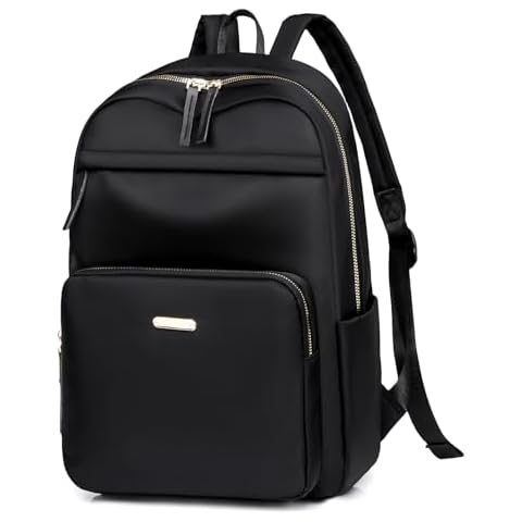 BAG WIZARD Daypack Backpack for Women Basic Travel Backpack Commuter Backpack for College Work Travel, Black Cover