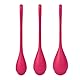 Satisfyer, Liebeskugeln, Yoni Balls ’Yoni Power 1’, 22-74 g, 2-3 cm, 3er Set, hautfreundliches Silikon, Farbe:Rot