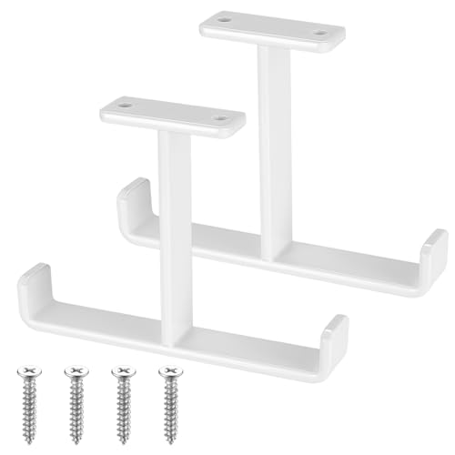 2 ganchos de techo para garaje, soporte para cargas pesadas y almacenamiento doble, ganchos de escalera y pared, soporte de pared para neumáticos de coche, bicicletas y