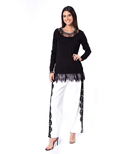 Silvian Heach Kobuk Jersey, Negro (Black No), 32 (Talla del Fabricante: Taglia Produttore XXS) para Mujer