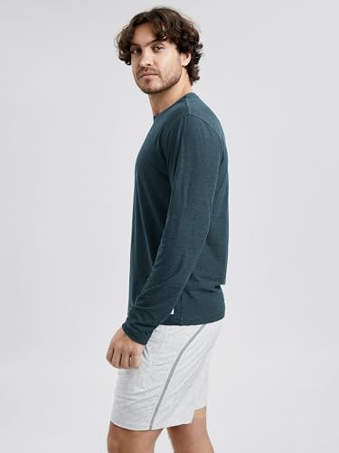 ODODOS Men's Long Sleeve Performance T-Shirt - Stratum Tech Tee, Ultra Soft Moisture Wicking UPF 50+ - The Ascent Series2