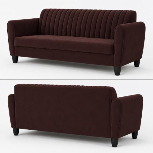 Image of 5 Seater Sofa Set 3+1+1 | Modern Living Room Furniture | Solid Wood Frame | Premium Cushioned Comfortable Couch Set for Home & Office (Brown, 3+1+1) Modern Living Room Furniture
