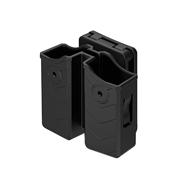 OWB-Double-Magazine-Holster-Universal-Magazine-Holder-for-9mm40-Dual-Stack-Magazines-fit-GlockSWRugerSig-SauerTaurusBerettaSpringfieldCZWaltherHK-Mags-Adjustable-Belt-Clip-Mag-Pouch OWB Double Magazine Holster, Universal Magazine Holder for 9mm/40 Dual Stack Magazines fit Glock/S&W/Ruger/Sig Sauer/Taurus/Beretta/Springfield/CZ/Walther/H&K Mags, Adjustable Belt-Clip Mag Pouch