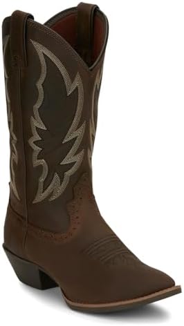 Justin Women's Rosella Western Boot Round Toe Dark Brown 9 W US | Image 1
