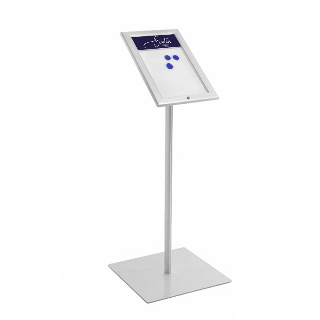 Danieli Store - Expositores de Pie A4 para Exterior. Soporte Para Menu de Aluminio con Llave. Atril para Tiendas y Restaurantes. Porta Menu Exterior con y sin Luz LED Con Panel Personalizable