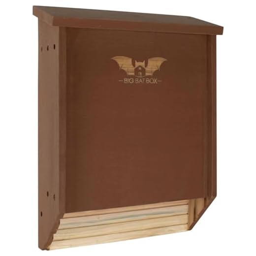 BIGBATBOX Wooden Large Bat House for Outdoors - 2 Chamber, Brown, Fits Up to 75 - Proven Backyard Bat Box Kit Design for Attraction