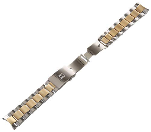 Tissot Unisex-Adult Stainless Steel Watch Strap Silver/ Yellow Gold T605045893 #TOP2