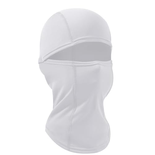 Huccik Balaclava Invierno para Niños, Antiviento, Máscara de Esquí para Chicos, Braga Térmica Multifuncional para Esquiar y Ciclismo (FR/ES, Letras, Talla única, Blanco)