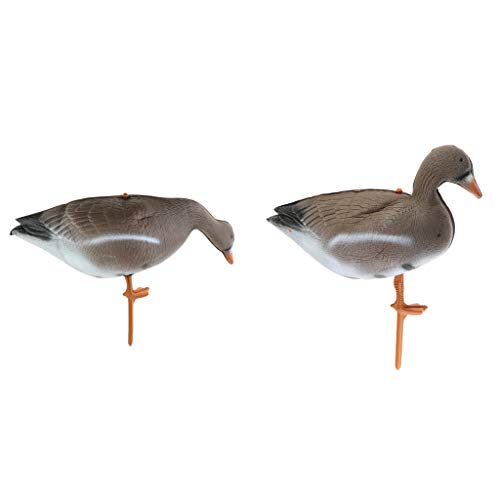 YIJU 2Pcs Simulação Espuma Goose Hunting Decoy Decoys Decoys Decoys Sentries