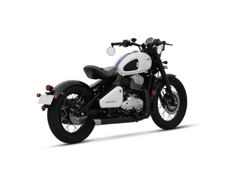 Image of JAWA 42 Bobber Disc Bike Alloy Wheel Dual Channel Moonstone White Booking for Ex-Showroom Price