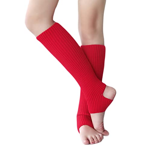 Women Girls Ballet Dance Leg Warmers Ribbed Knit Latin Socks