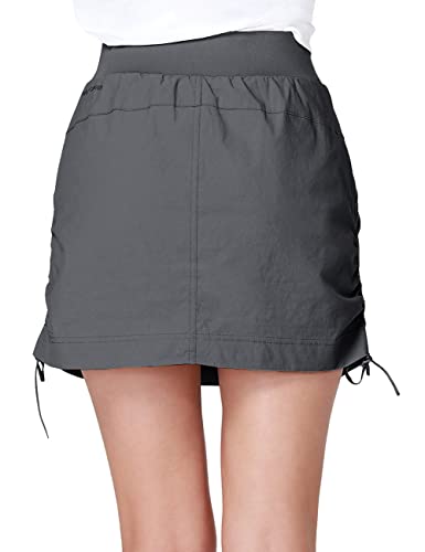 Camel Crown Women's Casual Skort Skirt Tummy Control Uv Protection Quick Dry Golf Skirt With Pockets,Hiking Active Grey #TOP5