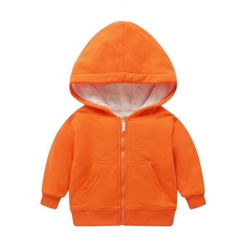 Mud Kingdom Boys Girls Full-Zip Hooded Sweatshirt Fur Lined Funny Pattern 6 Months-8 Years