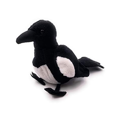 Onwomania Plush toy soft toy cuddly toy bird raven raven bird magpie height 12 cm black Cover