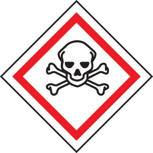 Hazard Signs - Toxic GHS Label - Self Adhesive Vinyl