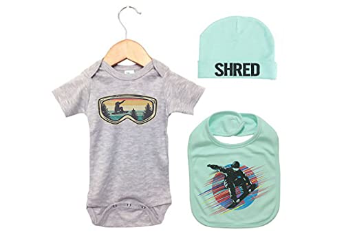 Ebenezer Fire Snowboard Bundle/Baby Snowboarding Outfit/Skiing Onesie/Newborn Gift Set/Winter Sports