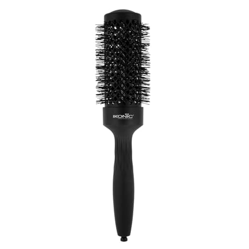 Image of Ikonic Professional Thermal Round Brush with Extra Long Barrel, Ionic Technology, Anti Frizz Styling, Curling, Volumizing & Waves for Women & Men, All Hair Types, Salon & Personal Use - TRB 43 XL