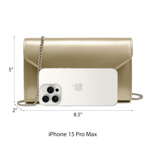 Image of Dasein Women's Vegan Leather Evening Bag Clutch Purse Formal Handbag