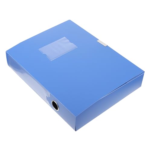 Abaodam 5個プラスチック製折りたたみファイルボックス点 書類収納ケース 青 厚 事務所 家 学校対応 書類整理に