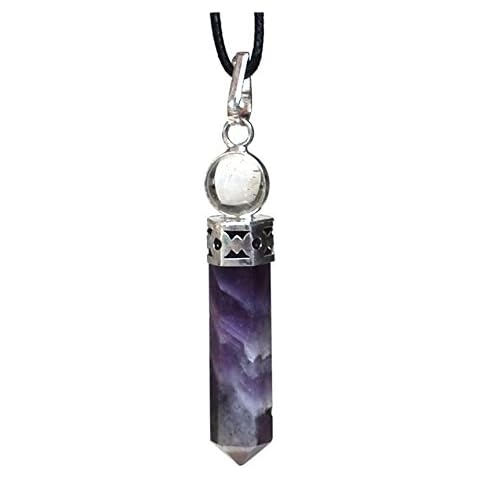 Stone of Calm - Reiki Energy Charged Amethyst Crystal Pendant with Clear Quartz Sphere (Beautifully Gift Wrapped) Cover