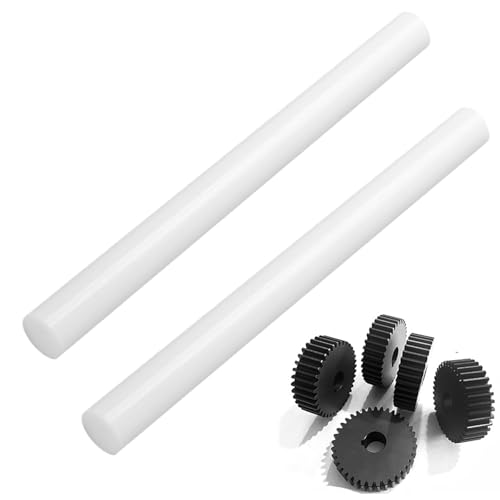 Tige ronde en copolymère d'acétal POM-C blanc Ø 2,5 cm long 25,4 cm lot de 2 pour usinage propre