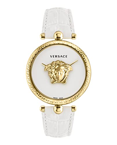 Versace Palazzo Empire Collection Luxury Womens Watch Timepieces with a White Strap and Dial Featuring a Gold Case - image 1