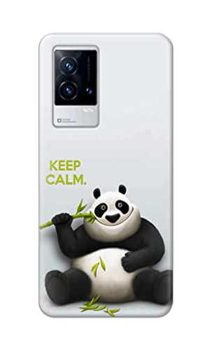 Image of PRINTFIDAA� Printed Hard Back Cover Case for Vivo IQOO 9 5G Back Cover (Cartoon Panda) -2808