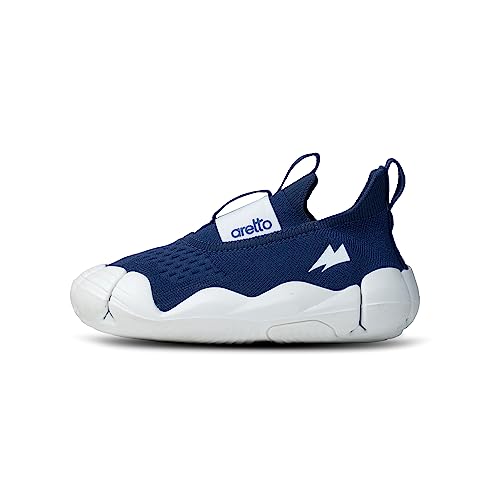 ARETTO Expanding Navy Blue Kids Shoes for Growing Feet Boys