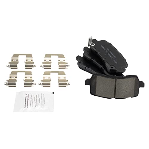 Image of TRQ Rear Ceramic Brake Pad and Rotor Set