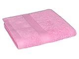 REVITEX - Toalla Rizo Estela, de Rizo 100% algodón, Color Rosa, 1 Pieza de tamaño Lavabo, 50x100 cm., gramaje 500 g/m2, Muy Absorbente y fácil de Lavar a máquina, Tacto Agradable.