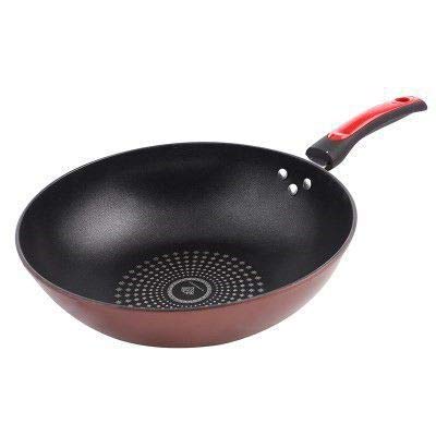Wok que no se oxida con base de olla espesada y superficie de alta resistencia térmica