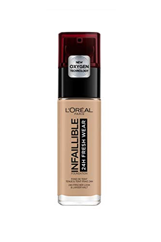 L'Oreal Paris Base de Maquillaje Larga Duración Infalible 24h Fresh Wear, Tono 230 Miel Eclat, 30 ml