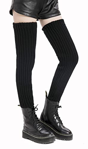 Leotruny Women's Winter Thick Knit Extra Long Thigh High Leg Warmers2