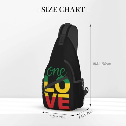 Bolso Crossbody Ajustable Rasta Reggae para Senderismo miniatura 3