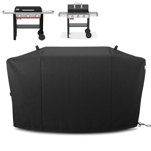Griddle Cover for Weber Slate 28 Inch Rust-Resistant Griddle, Replacement for 3401060, Fits 1501345 1501479, Heavy Duty 600D Waterproof Flat Top Grill Cover, 64" x 25" x 34"