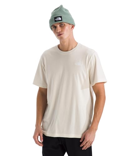 The North Face Men's Evolution Simple Dome Short-Sleeve Tee (Standard & Big Size) - Logo Graphic Tee, Cotton Fabric, White Dune, Large