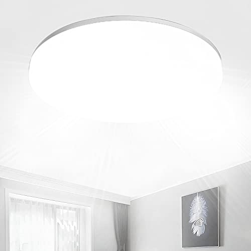 Preisvergleich Produktbild LED Deckenleuchte, 24W 2400LM Deckenlampe rund IP54 Wasserfest für schlafzimmer Badezimmer küche Eingang Garage Kellerräume Ø18cm