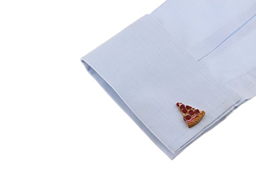 Mancuernillas MRCUFF con Diseño de Pizza en Caja de Regalo miniatura 3